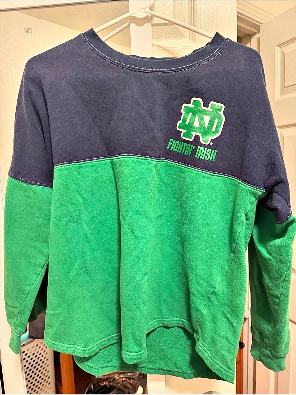 Stadium Athletics Notre Dame Fightin Irish Colorblock Spirit Jersey Long Sleeve